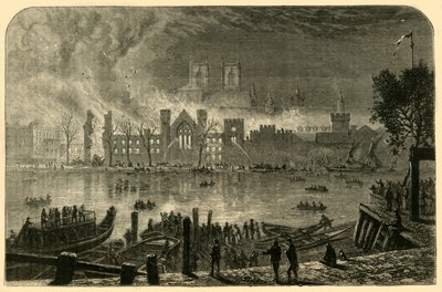 Förstörelse av parlamentets gamla hus, 16 oktober 1834, 1881. av Unbekannt