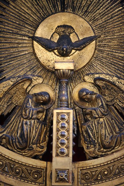 Detalj av St Stephens bulgariska kyrka iconostasis Istanbul Turquie av Unbekannt