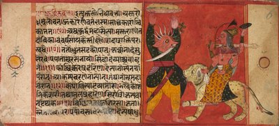 Devi attackerar en demon, c. 1630. av Unbekannt