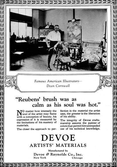 Devoe Artists Material: Berömda amerikanska illustratörer - Dean Cornwell, c1923, 1923 av Unbekannt