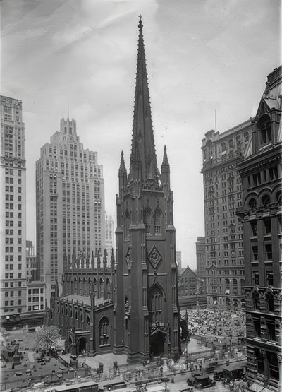 Die Trinity Church i New York. Hm 1935 av Unbekannt