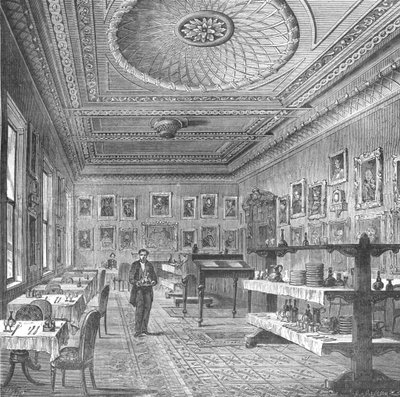 Matsal i Garrick Club, 1897 av Unbekannt