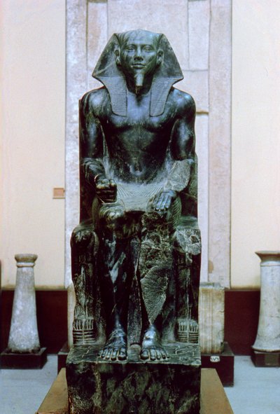 Dioritstaty av den antika egyptiska faraon Khafre, 2500-talet f.Kr av Unbekannt