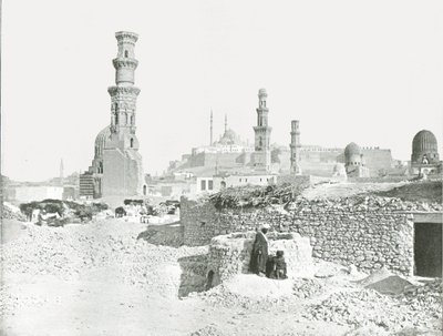 Avlägsen utsikt över citadellet, Kairo, Egypten, 1895. av Unbekannt
