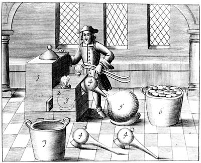 Destillation av salpetersyra, 1683 av Unbekannt