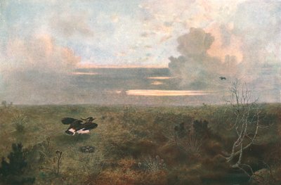 Disturbed: A Plover Rising from its Nest, 1879, c1902. av Unbekannt