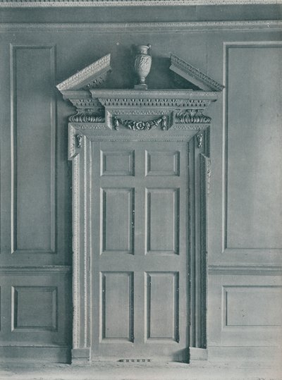 Dörr till panelrum, tidig georgiansk, 26, Hatton Garden, c1909 av Unbekannt