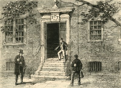 Dörröppning i Staples Inn, c1872. av Unbekannt