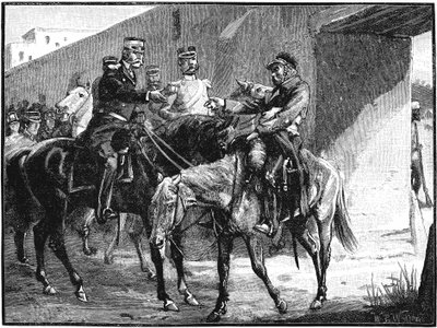 Dr Brydon anländer till Jelalabad med nyheter om brittiska dödsfall, första anglo-afghanska kriget, 1842, c1885 av Unbekannt
