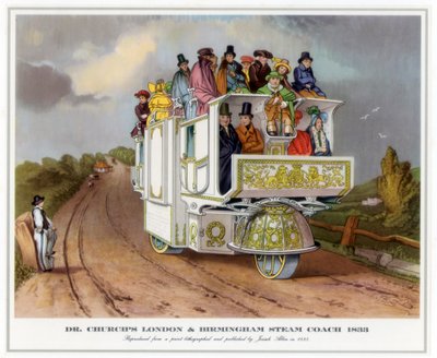Dr Churchs London och Birmingham Steam Coach, 1833 av Unbekannt