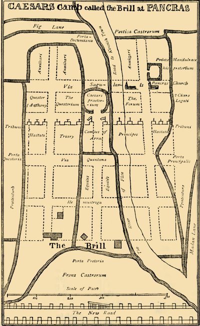 Dr. Stukeleys plan för lägret vid St. Pancras, c1750, c1876. av Unbekannt