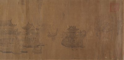 Drakbåtsregatta på Jinming Lake, 1300-talet. av Unbekannt