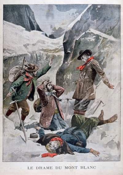 Drama på Mont Blanc, Alperna, 1902 av Unbekannt