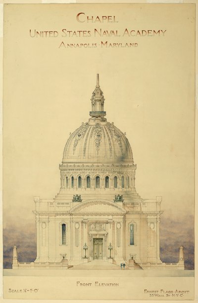 Drawing, Chapel, U.S. Naval Academy av Unbekannt