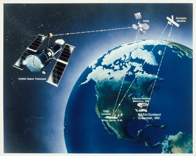 Teckning av Hubble-teleskopet, 1980-talet av Unbekannt