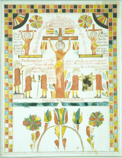 Teckning av korsfästelsen, 1800. av Unbekannt