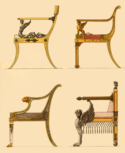 Salongstolar, 1808, 1946. av Unbekannt