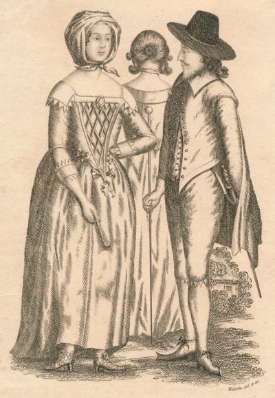 Klänning Reign of Charles I, and Interregnum, 1810 av Unbekannt