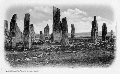 Druidiska stenar, Callanish, Isle of Lewis, Western Isles, Skottland, 1902 av Unbekannt