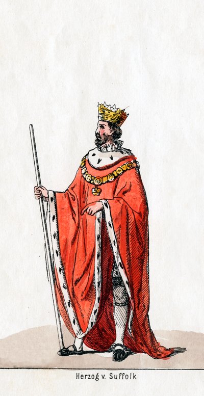 Duke of Suffolk, kostymdesign för Shakespeares pjäs, Henry VIII, 1800-talet av Unbekannt