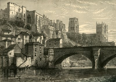 Durham från floden, 1898. av Unbekannt