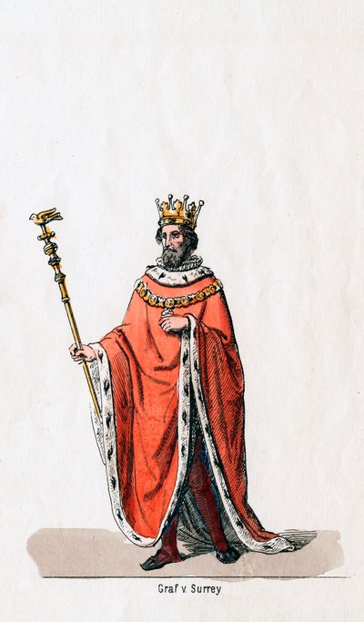 Earl of Surrey, kostymdesign för Shakespeares pjäs, Henry VIII, 1800-talet av Unbekannt
