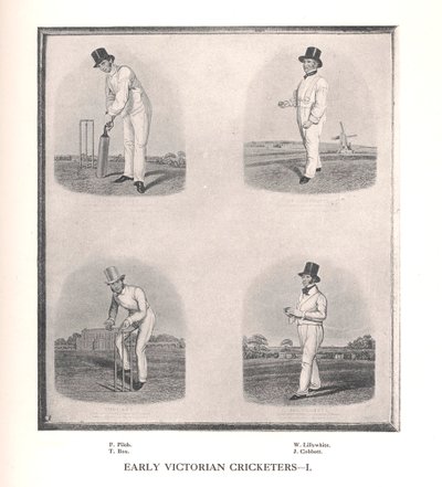 Tidiga viktorianska cricketspelare, 1800-talet 1912. av Unbekannt