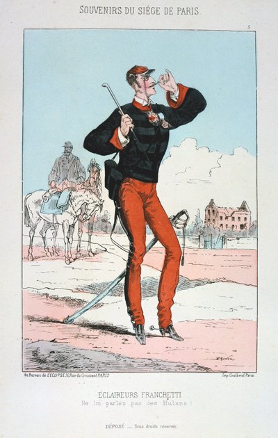 Eclaireurs Franchetti, belägringen av Paris, 1870-1871. av Unbekannt
