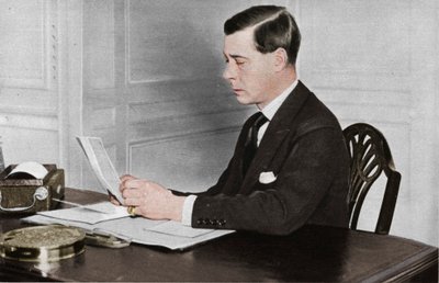 Edward VIII arbetar på sitt kontor på St. James