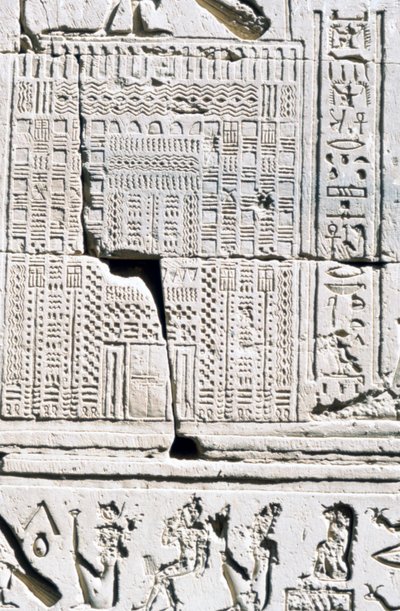 Egyptisk kalender, Temple of Kom Ombo, Egypten, 2:a-1:a århundradet f.Kr av Unbekannt