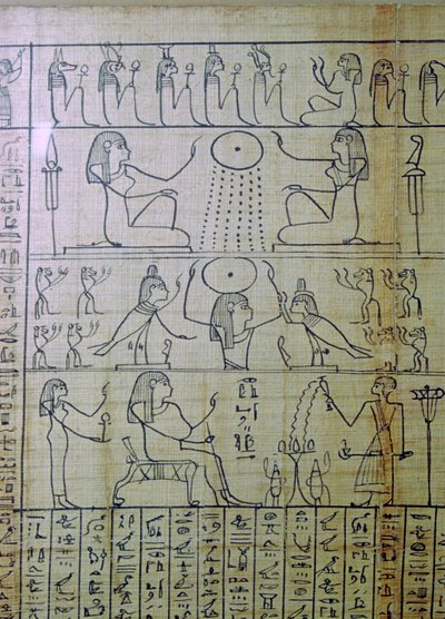 Egyptisk skildring av en begravning och inträde i underjorden, Papyrus of Ani av Unbekannt