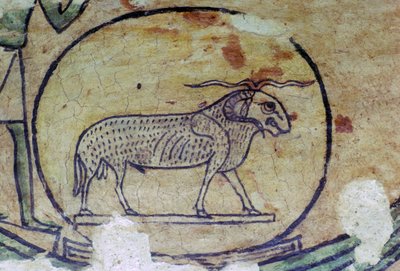 Egyptisk målning av Amon som en bagge av Unbekannt