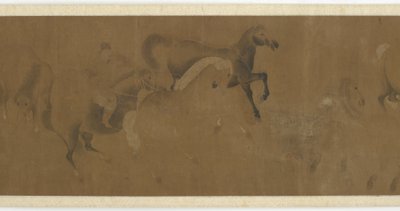Åtta hästar och en brudgum, Ming eller Qing dynasti, 1600-talet. av Unbekannt