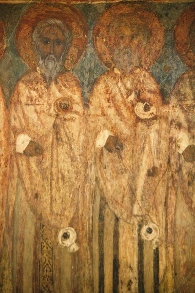 El-Moallaqah kyrka fresk Le Caire Egypten av Unbekannt