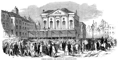 Valhusting i Clerkenwell Green under Finsbury-valet, London, 1852 av Unbekannt