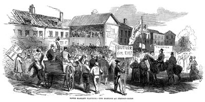Valhusting i Stepney Green under Tower Hamlets-valet, London, 1852 av Unbekannt