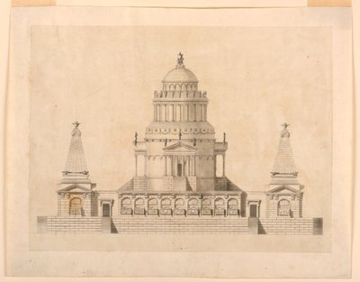 Höjning av ett fantastiskt mausoleum av Unbekannt