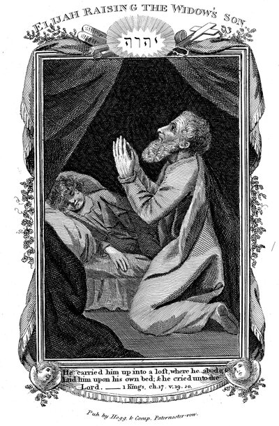 Elia uppfostrar änkans son, c1808 av Unbekannt