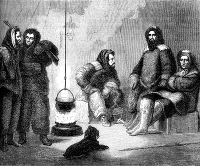 Elisha Kent Kane och hans följeslagare på Grönland, c1855 c1880 av Unbekannt