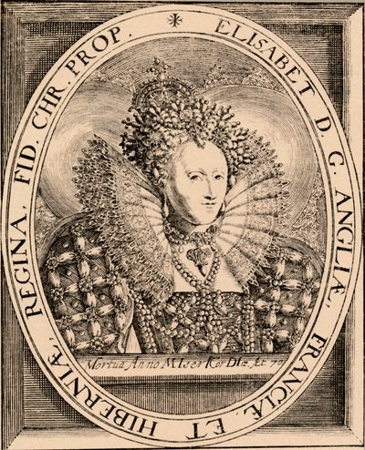Elizabeth I 1533-1603, drottning av England och Irland, 1889 av Unbekannt