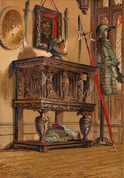 Elizabethansk skänk eller domstolskåp, c1845, 1864 av Unbekannt