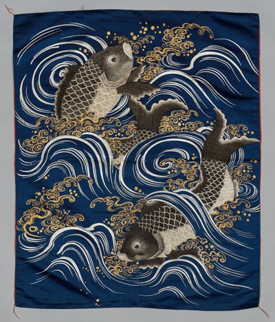 Broderad Fukusa, sent 1800-tal-tidigt 1900-tal. av Unbekannt