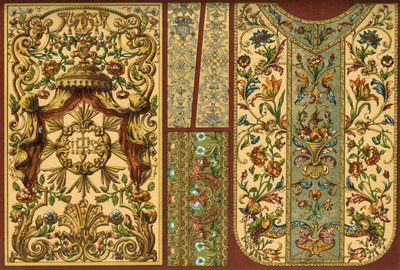 Broderier, lädertapeter, guldsmedsarbeten, 1600-, 1700- och 1800-talen, 1898. av Unbekannt