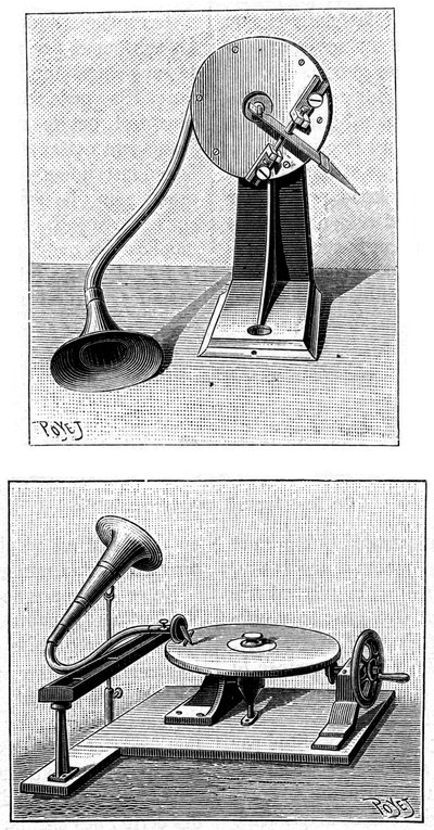 Emile Berliners grammofon, c1888 av Unbekannt