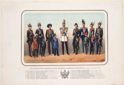 Kejsar Alexander II i galauniformen för Livgardets kavalleriregemente, 1856 av Unbekannt