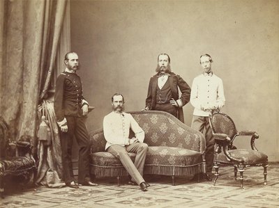 Kejsar Franz Josef I av Österrike med sina bröder, 1864. av Unbekannt