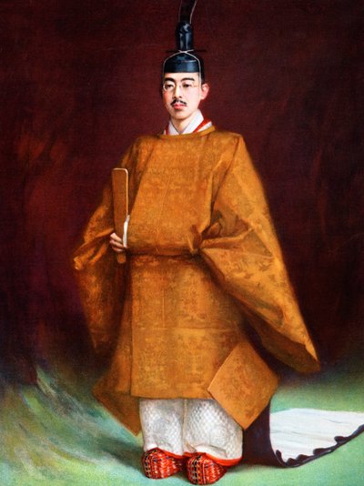 Kejsar Hirohito i sina kröningskläder, c1924-1926 av Unbekannt