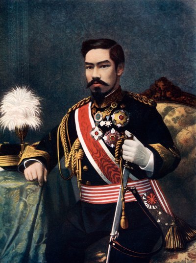 Kejsar Meiji av Japan, sent 1800-tidigt 1900-tal av Unbekannt