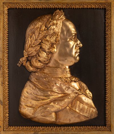 Kejsar Peter I den store basrelief, 1800-talet. av Unbekannt