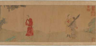 Kejsar Shi Le vördar en buddhistisk munk, 1368-1644. av Unbekannt